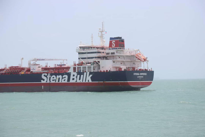 © Reuters. Stena Impero, un buque de bandera británica propiedad de Stena Bulk, se ve en el puerto de Bander Abass, en esta foto sin fecha