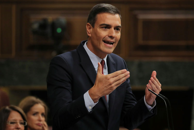 © Reuters. Debate de investidura en el Congreso de los Diputados en Madrid