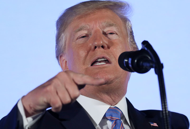 © Reuters. U.S. President Trump addresses Turning Point USA's Teen Student Action Summit in Washington