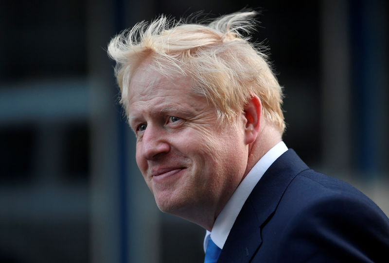 © Reuters. FILE PHOTO: Boris Johnson, leader of the Britain's Conservative Party, leaves a private reception in central London