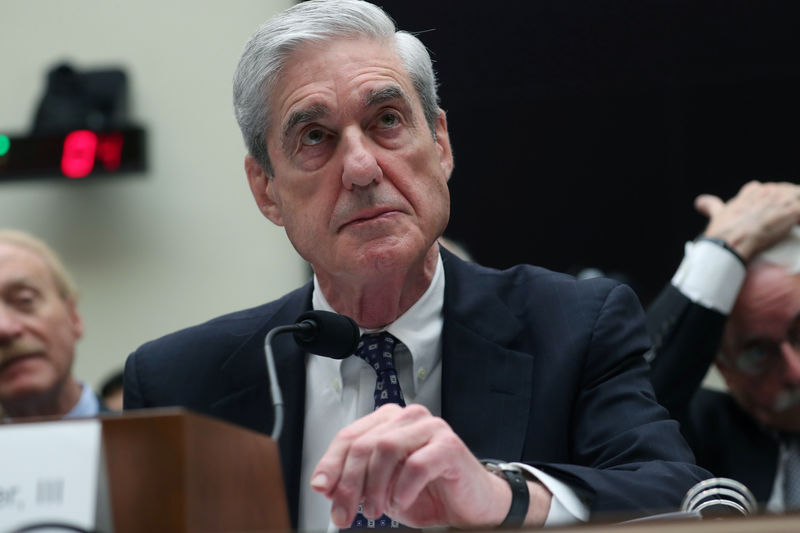 © Reuters. Former Special Counsel Robert Mueller testifies before House Judiciary Committee hearing on the Mueller Report on Capitol Hill in Washington