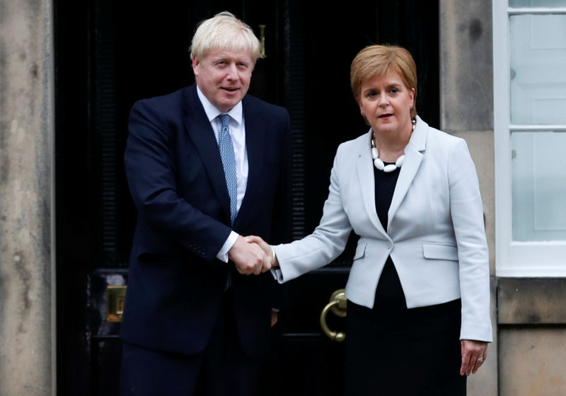 © Reuters. Britain's Prime Minister Boris Johnson visits Scotland