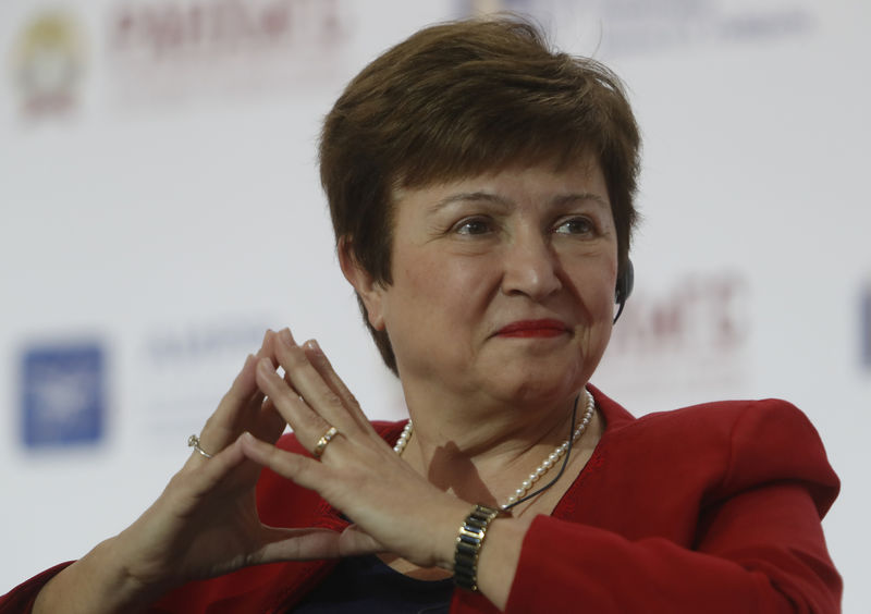 © Reuters. FILE PHOTO: World Bank CEO Kristalina Georgieva attends a session of the Gaidar Forum 2018 "Russia and the World: values and virtues" in Moscow