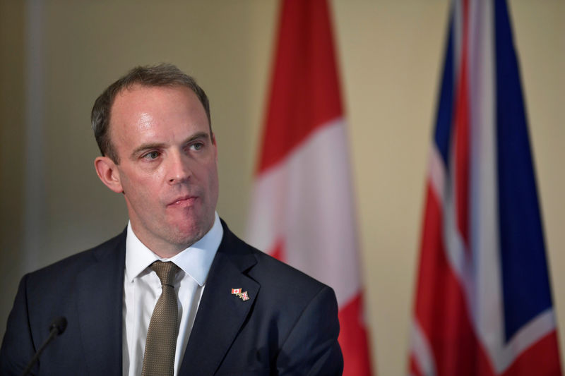 Britain's Raab praises Trump's warmth, wants a U.S. trade deal