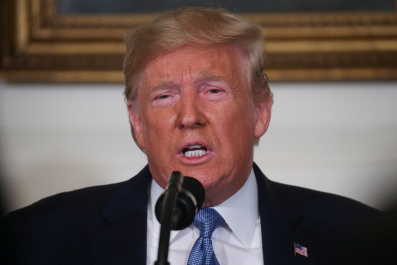 © Reuters. U.S. President Trump speaks about shootings in El Paso and Dayton at the White House in Washington