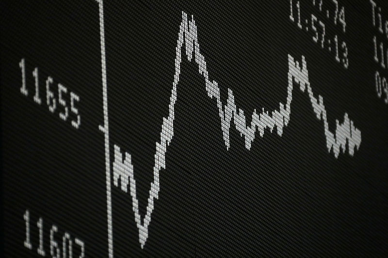 © Reuters. The German share price index DAX graph is pictured at the Frankfurt Stock Exchange