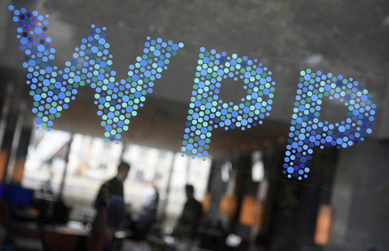 © Reuters. Branding signage is seen for WPP Group, the largest global advertising and public relations agency at their offices in London