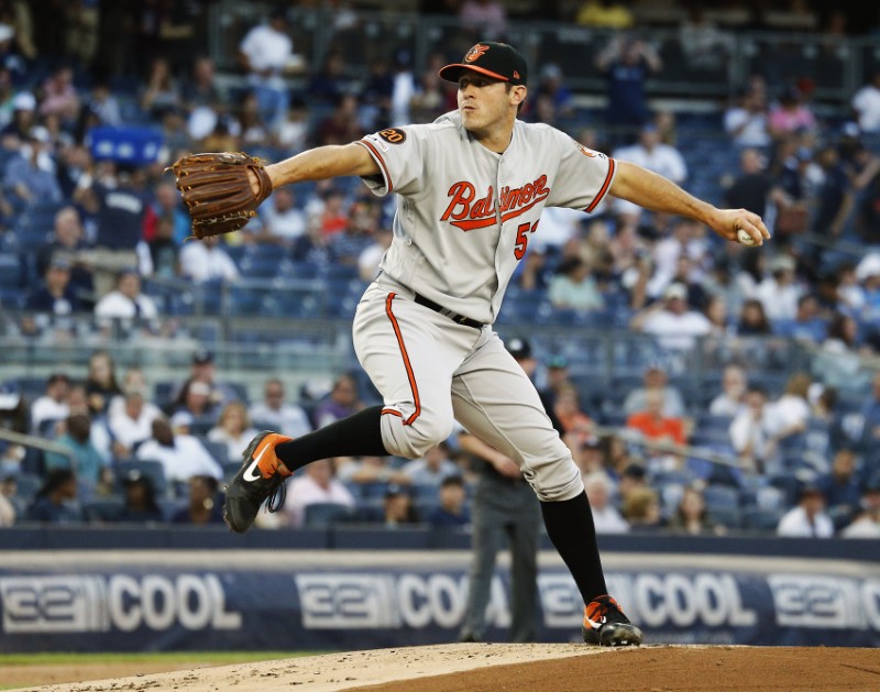© Reuters. MLB: Game Two-Baltimore Orioles at New York Yankees