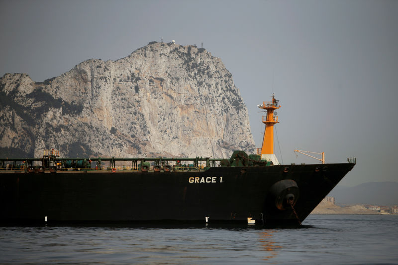 © Reuters. FOTO DE ARCHIVO: El petrolero iraní Grace 1 después de haber sido interceptado frente a la costa de Gibraltar