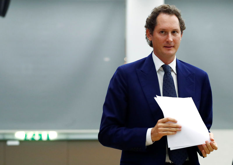 © Reuters. FILE PHOTO: FCA Chairman John Elkann is seen before an event at the Bocconi University in Milan