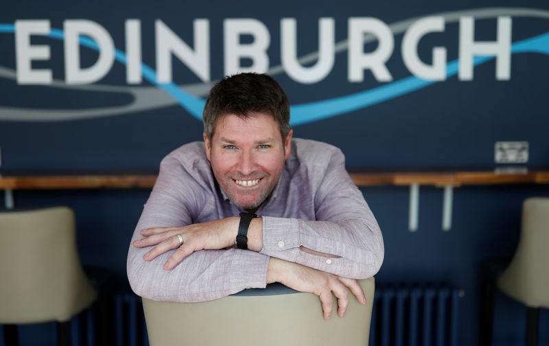 © Reuters. Comedian Mark Nelson poses for a photograph during an interview in Edinburgh