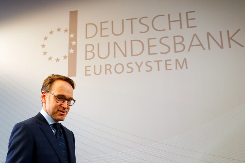 © Reuters. Presidente del Bundesbank, Jens Weidmann a Francoforte, Germania.
