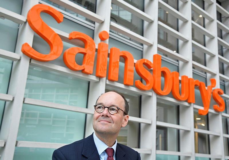 © Reuters. FILE PHOTO: Coupe, CEO of Sainsbury's, poses for a portrait at the company headquarters in London