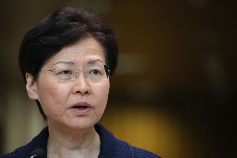 © Reuters. Hong Kong's Chief Executive Carrie Lam holds a news conference in Hong Kong