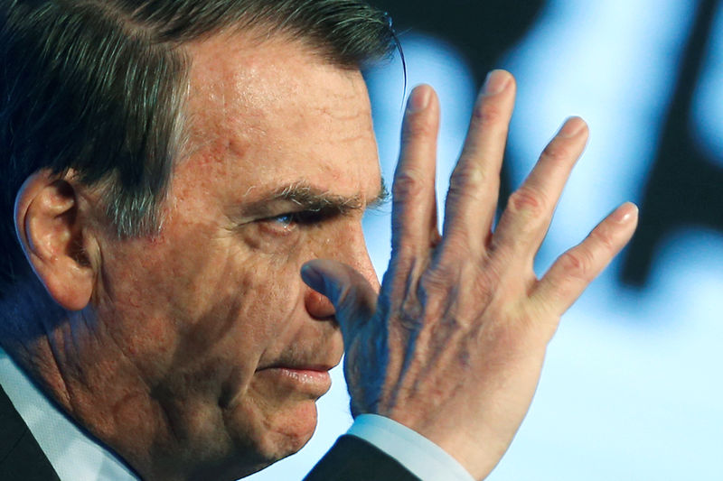 © Reuters. Brazil's President Jair Bolsonaro attends the Brazilian Steel Conference in Brasilia