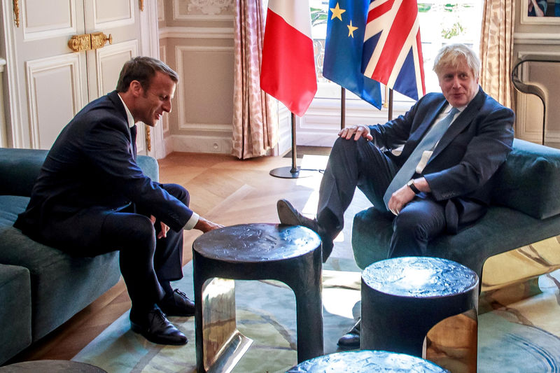 © Reuters. British Prime Minister Boris Johnson visit in Paris