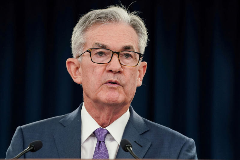 © Reuters. Foto de Archivo: El presidente de la Reserva Federal, Jerome Powell, ofrece una conferencia de prensa en Washington, EEUU, el 31 de julio de 2019.