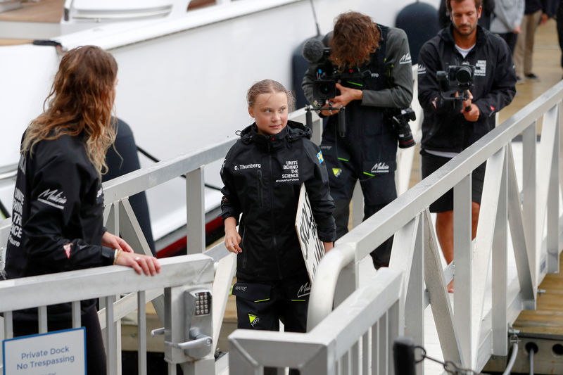 Greta Thunberg est arrivée à New York à la voile après 14 jours de voyage