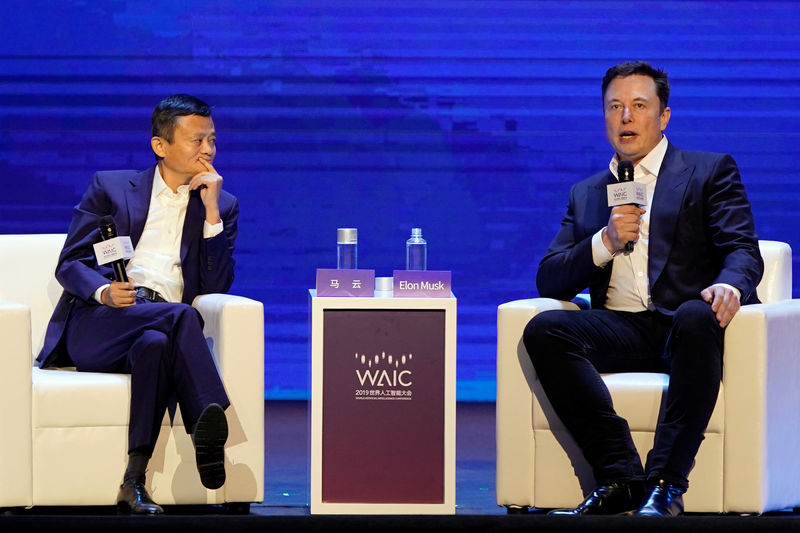 Elon Musk e Jack Ma falam de Marte e AI em evento;  evitam guerra comercial