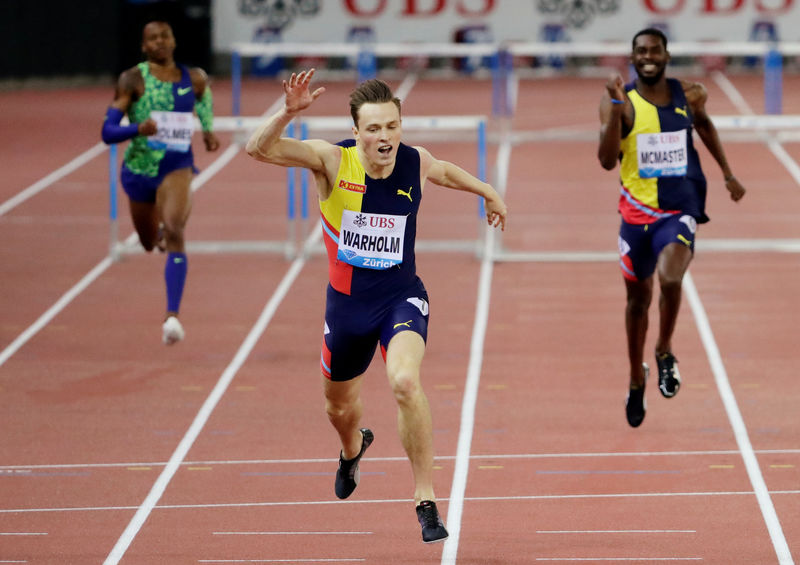Warholm runs stunning race to win 400 metres hurdles