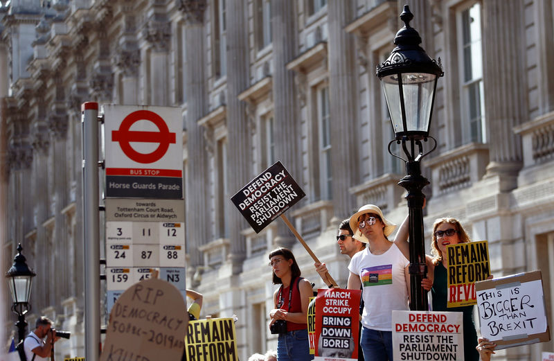 Manifestations au Royaume-Uni contre la suspension du Parlement