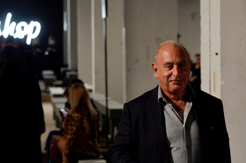 © Reuters. Sir Philip Green attends the TopShop Spring/Summer 2018 show at London Fashion Week
