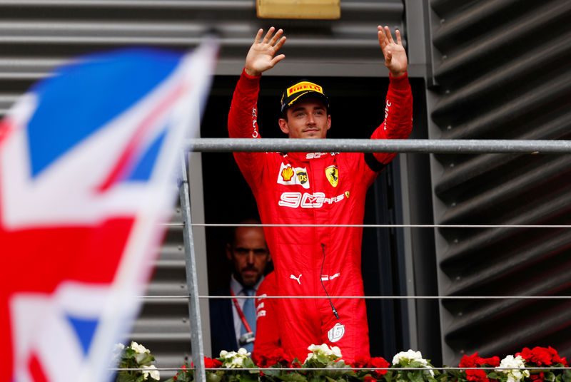 © Reuters. لوكلير سائق فيراري يحقق فوزه الأول في فورمولا 1 في بلجيكا