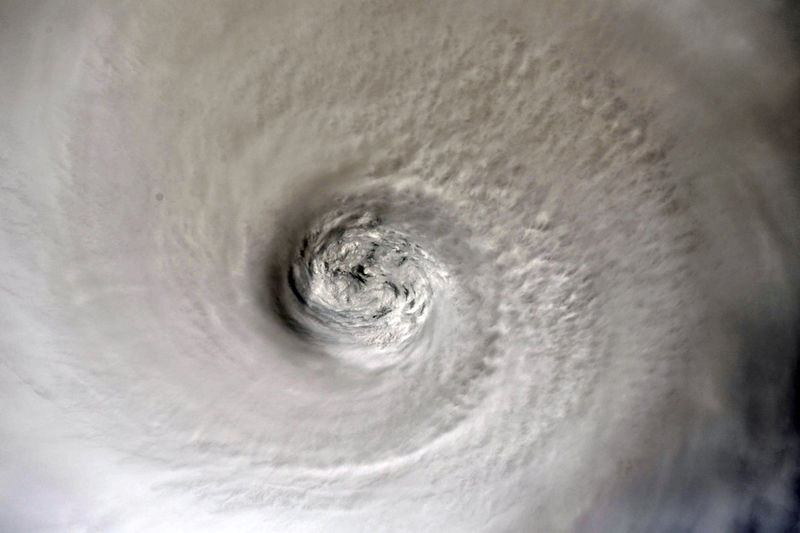 © Reuters. FILE PHOTO: NASA handout photo of Hurricane Dorian shown from the International Space Station