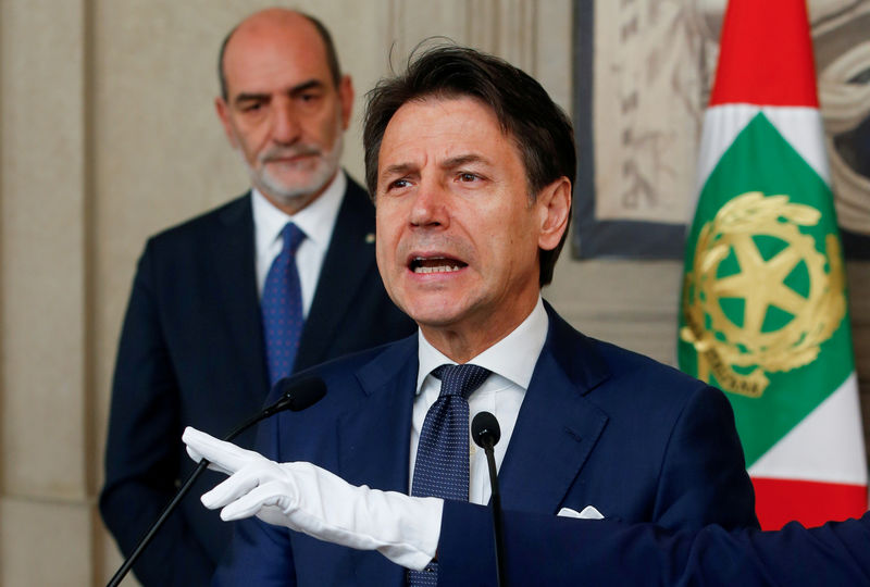 © Reuters. Imagen de archivo. El primer ministro de Italia, Giuseppe Conte, en Roma