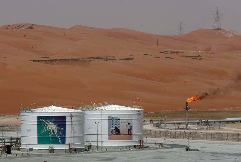 © Reuters. FILE PHOTO: A production facility is seen at Saudi Aramco's Shaybah oilfield in the Empty Quarter