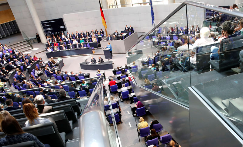 © Reuters. Budget debate in the Bundestag in Berlin