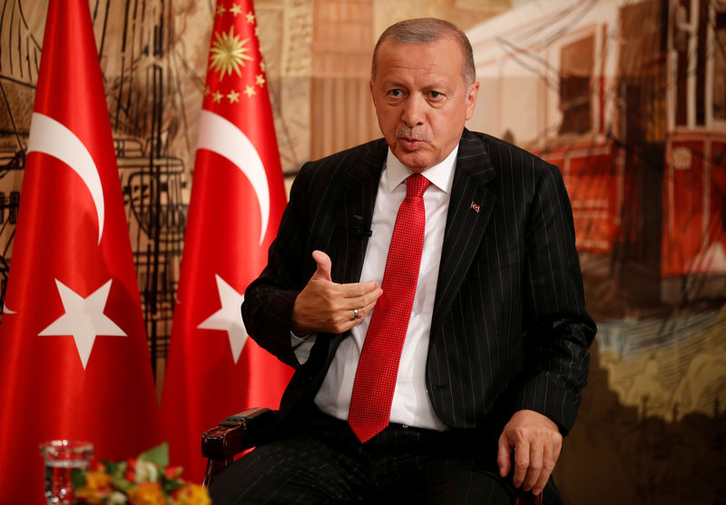 © Reuters. حصري-أردوغان في مقابلة مع رويترز: سأبحث مع ترامب شراء منظومة باتريوت الصاروخية