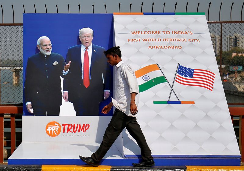 Trump departs for quick trip to India to see big crowds