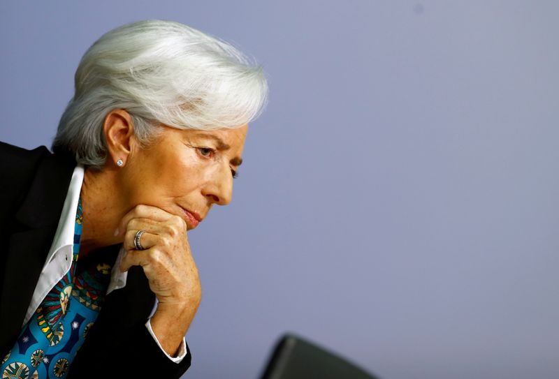 © Reuters. FOTO DE ARCHIVO: La nueva presidenta del Banco Central Europeo (BCE), Christine Lagarde, habla en una conferencia de prensa sobre el resultado de la reunión del Consejo de Gobierno, en Fráncfort, Alemania