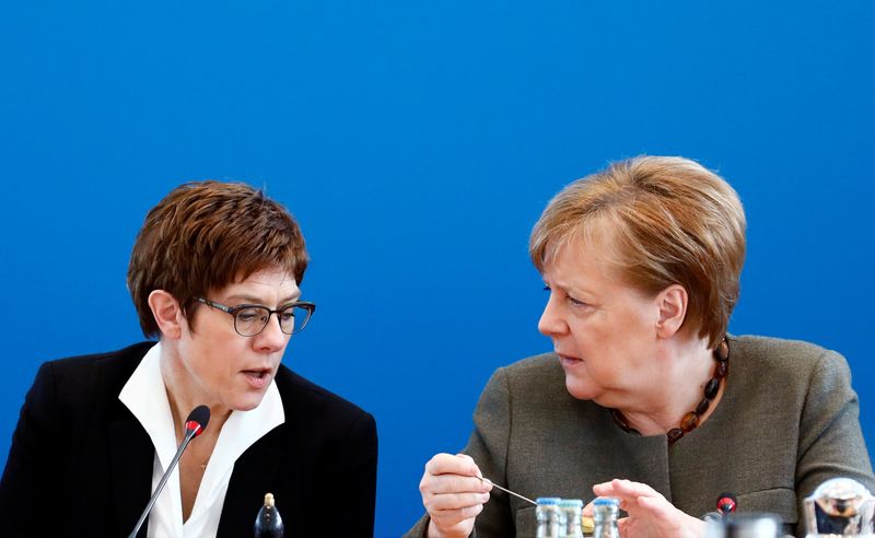 © Reuters. CDU board meeting in Berlin