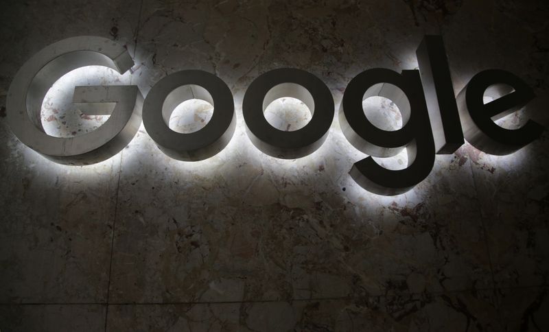 © Reuters. A Google logo is displayed at the entrance to the internet based company's offices in Toronto