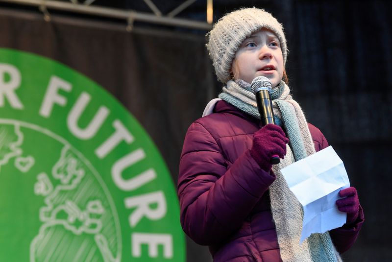 Greta Thunberg asiste a una concentración contra el cambio climático en Inglaterra