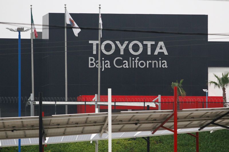 &copy; Reuters. A view shows the Toyota Motor Manufacturing plant in Tijuana