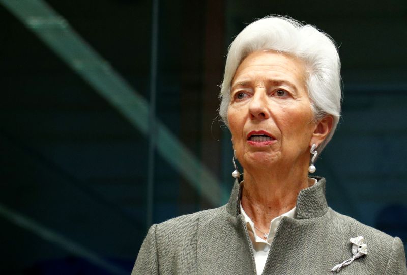 &copy; Reuters. FOTO DE ARCHIVO: La presidenta del Banco Central Europeo, Christine Lagarde, durante una reunión de los ministros de Finanzas de la zona euro en Bruselas