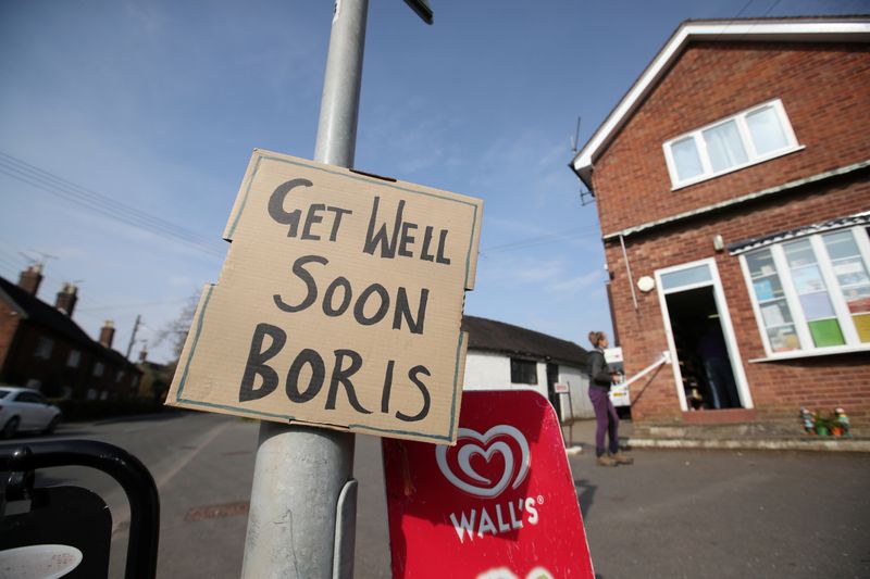 &copy; Reuters. CORONAVIRUS: BORIS JOHNSON EST SORTI DES SOINS INTENSIFS