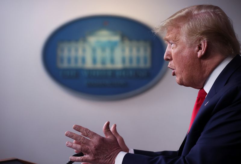 © Reuters. Presidente dos EUA, Donald Trump, durante entrevista coletiva na Casa Branca