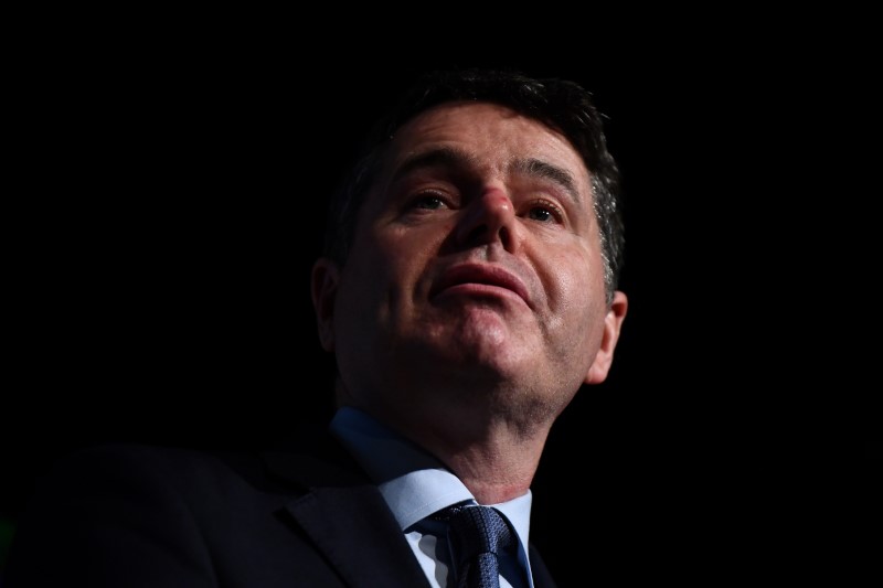 &copy; Reuters. FILE PHOTO: Ireland&apos;s Minister for Finance and Public Expenditure Paschal Donohoe arrives at a European Financial Forum event in Dublin