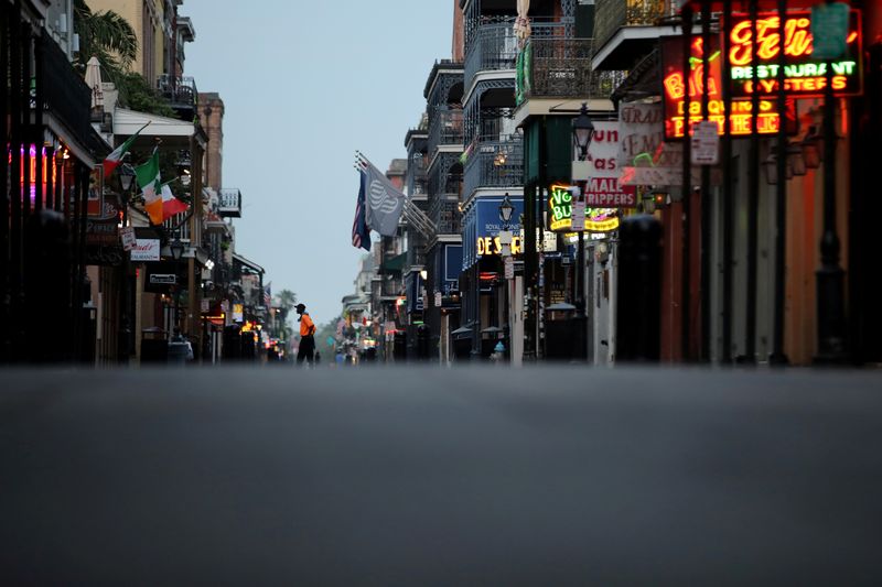 &copy; Reuters. Ruas vazias em Nova Orleans