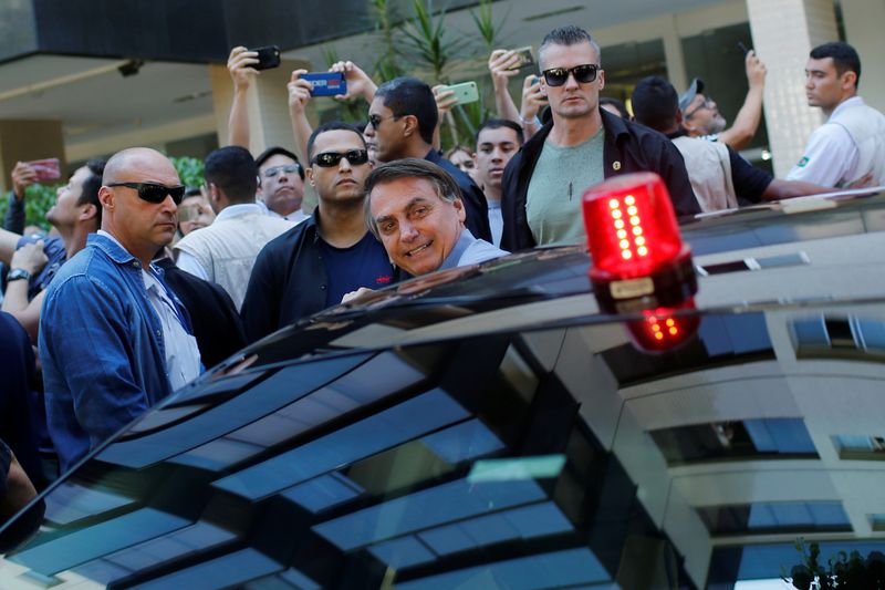 &copy; Reuters. Brazil&apos;s President Jair Bolsonaro is seen in a neighbourhood Sudoeste, amid the coronavirus disease (COVID-19) outbreak, in Brasilia