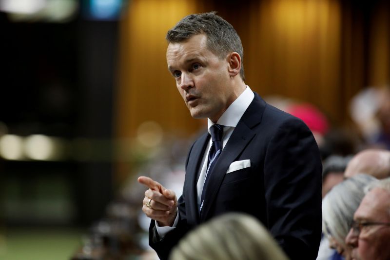 © Reuters. FILE PHOTO: Canada's Minister of Natural Resources O'Regan speaks during Question Period in the House of Commons on Parliament Hill in Ottawa