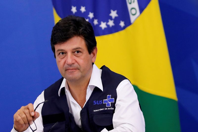 &copy; Reuters. Ministro da Saúde, Luiz Henrique Mandetta, em Brasília