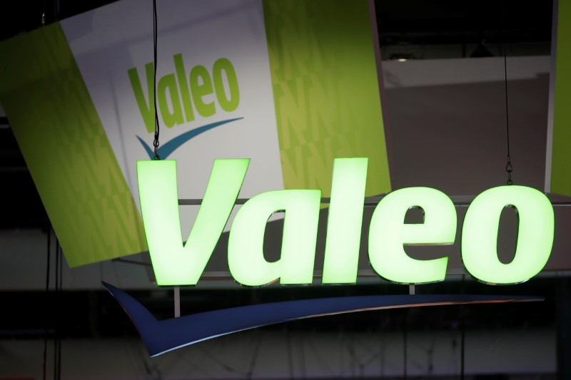 &copy; Reuters. FILE PHOTO: Logo of Valeo is seen at VivaTech fair in Paris