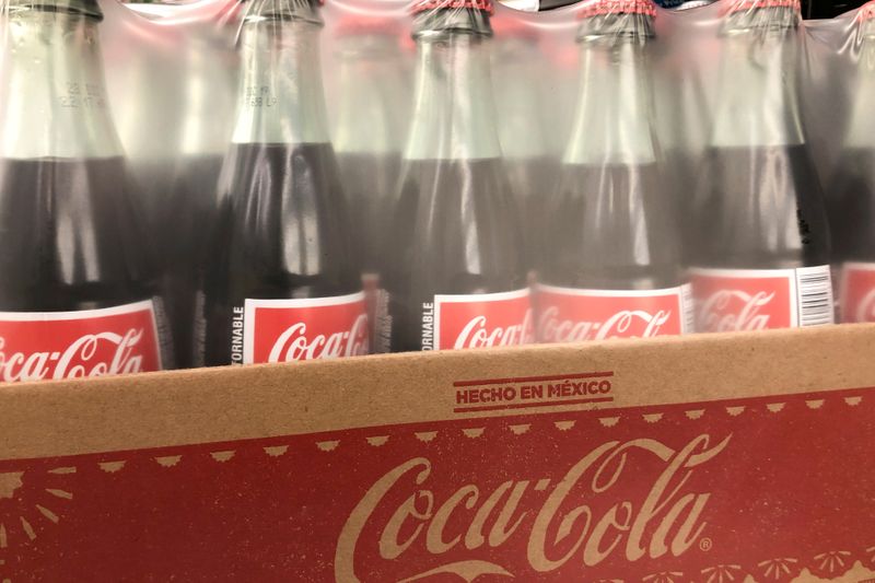 &copy; Reuters. FILE PHOTO: Coca-Cola Imported from Mexico is shown for sale at a market in Encinitas California