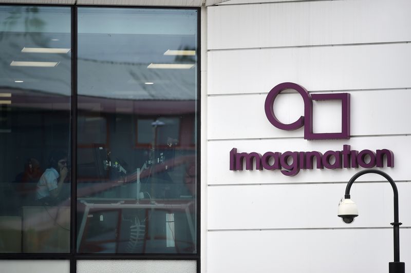 © Reuters. Logo da Imagination Technologies na sede da empresa, nos arredores de Londres