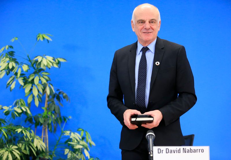 &copy; Reuters. FOTO DE ARCHIVO. David Nabarro asiste a una conferencia de prensa en la sede de la OMS, en Ginebra, Suiza.